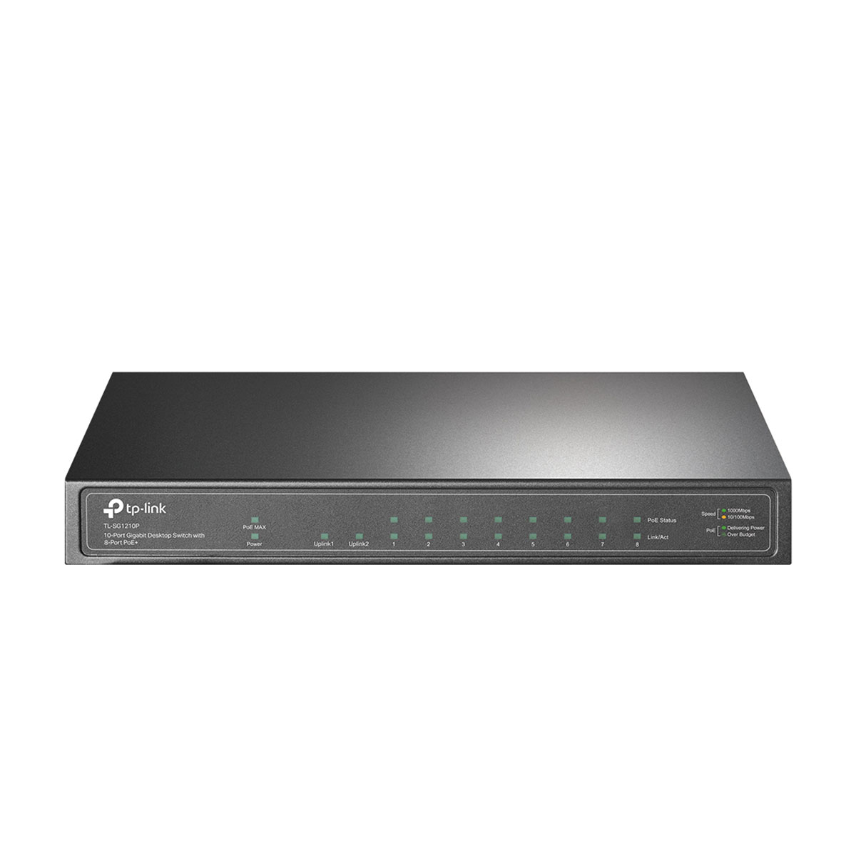 قیمت و خرید سوییچ شبکه 10 پورت با 8 پورت +PoE تی پی لینک مدل TL-SG1210P | نت ران